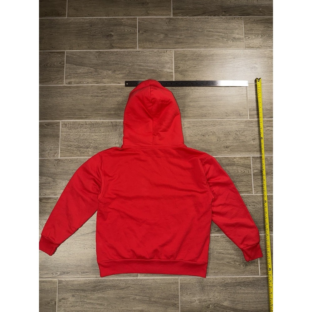 GAP Women's Red Logo Hoodie Pullover Sweatshirt White Hood Size Large - Picture 16 of 16